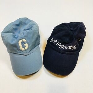 Lot 2 Vintage M/L Baseball Hats Gap High Notes Flute Piccolo Blue‎ Black Preppy
